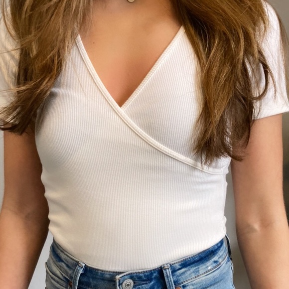 Abercrombie & Fitch Cream/Ribbed Bodysuit XS - Picture 1 of 2